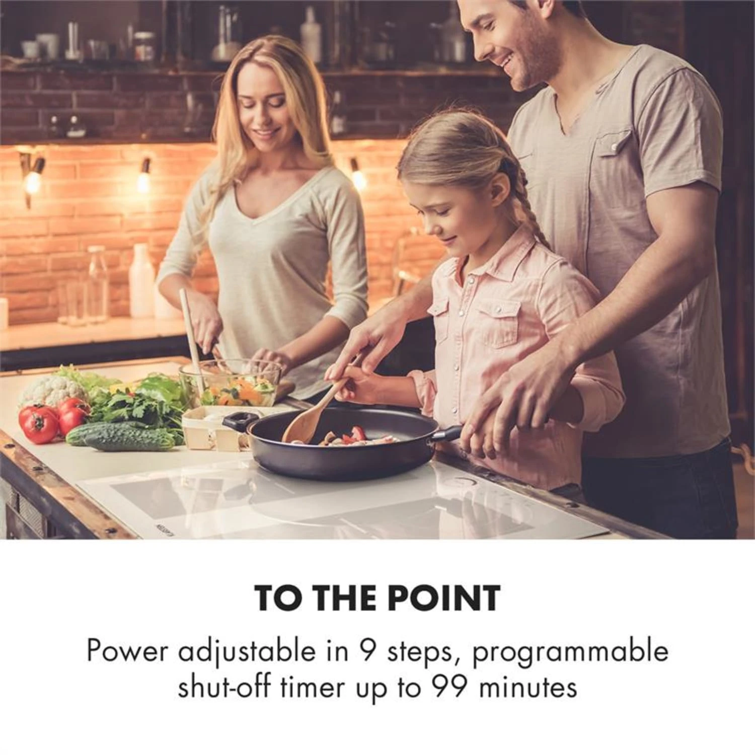 Gusteau Delicatessa Einbau-Ofen-Set Induktion 7000W 64Ltr Weiß Edelstahl – Bild 8