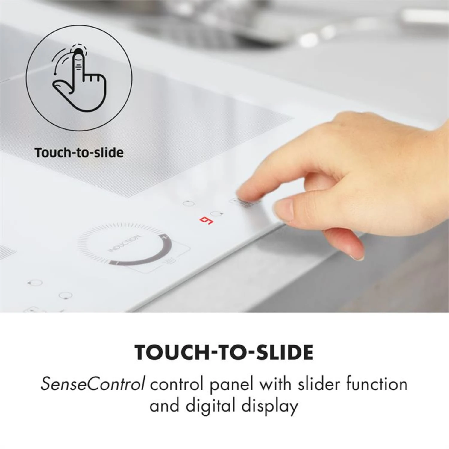 Gusteau Delicatessa Einbau-Ofen-Set Induktion 7000W 64Ltr Weiß Edelstahl – Bild 10