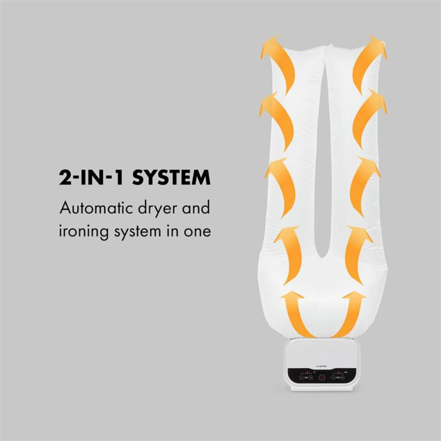 ShirtButler Pro Automatisches Trocknersystem Hemd / Hose / Schuhe 1200W 2-in-1 70°C Timer Weiß – Bild 3